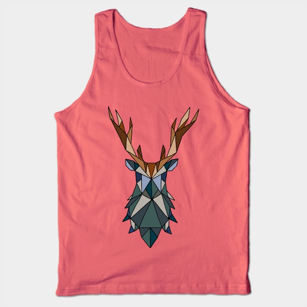 Geometric Deer Tank Top by HLeslie Design